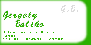 gergely baliko business card